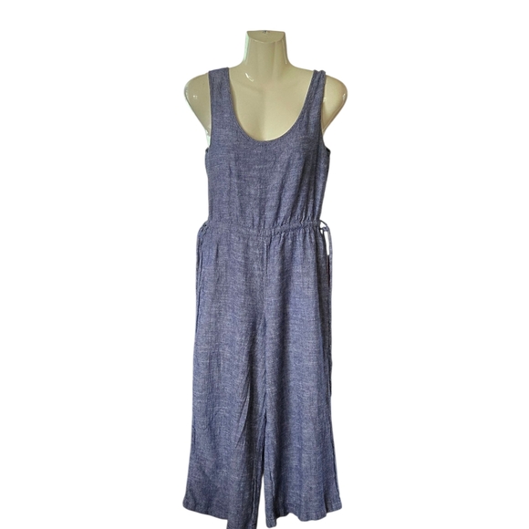 Max Studio Indigo Sleeveless Jumpsuit - Picture 1 of 9